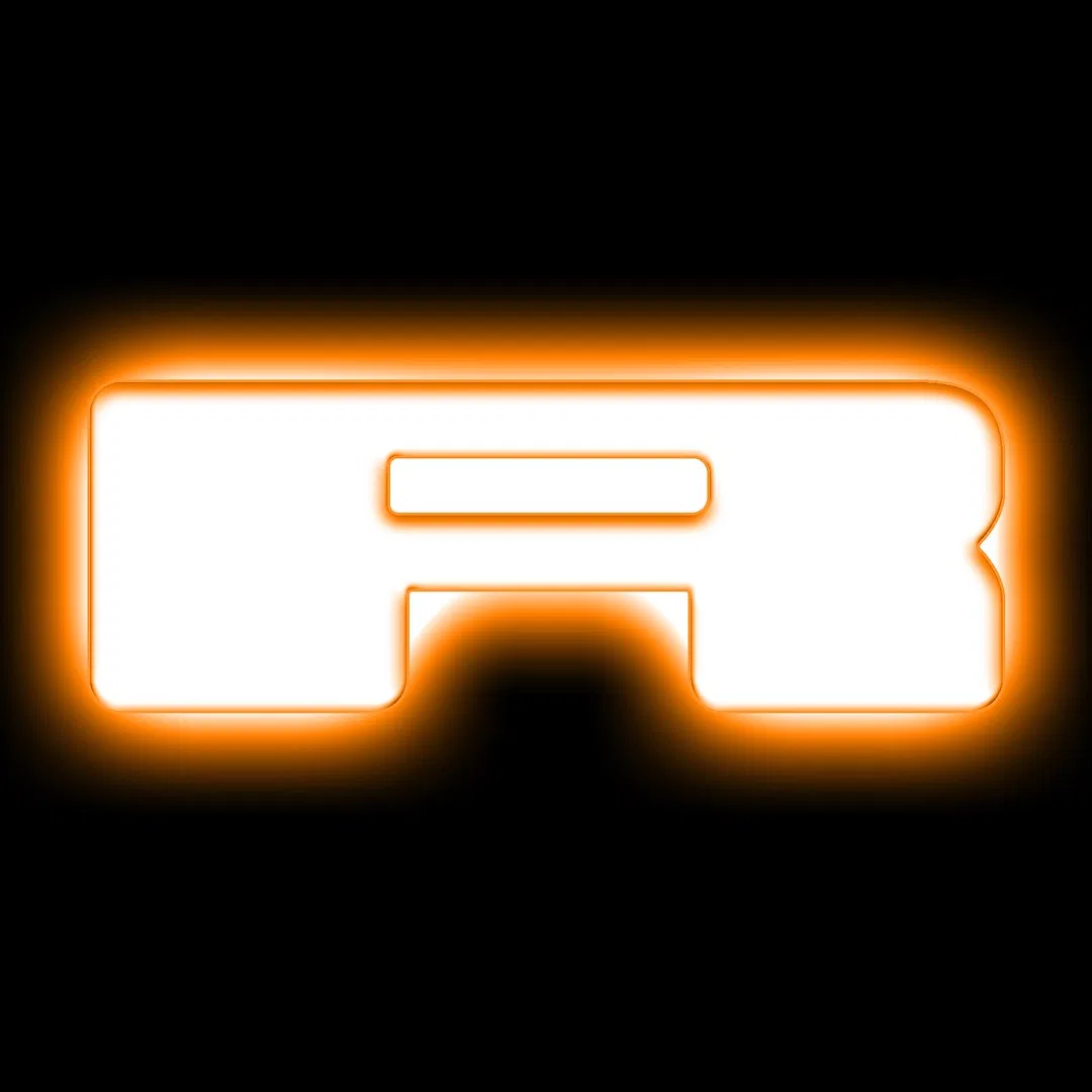 3140-R-005 – ORACLE LIGHT Emblem, Illuminated LED Letter Badge Letter R Matte White 3-3/4 Inch x 1.4 Inch Amber LED